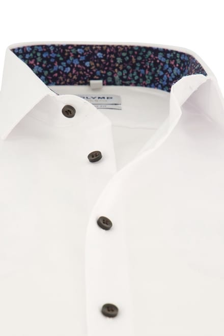 Olymp business overhemd extra slim fit wit effen