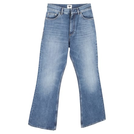 Christian Dior jeans met wijde pijpen in lichtblauw denim