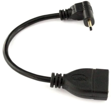 Hoekige HDMI naar Micro HDMI Kabel (90° Omhoog, 16cm)