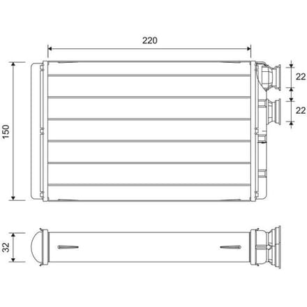 Warmtewisselaar, interieur verwarming VALEO 811652