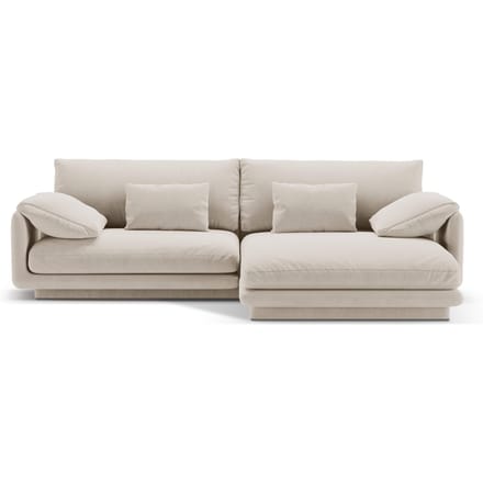 4-zits hoekbank Torino rechts velvet | Micadoni