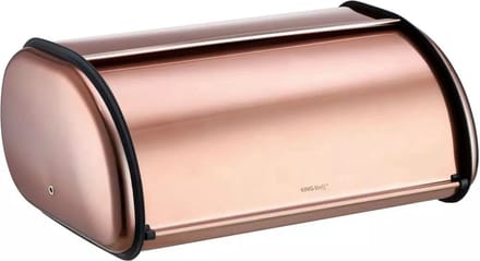 Kinghoff 1870 - Broodtrommel groot - RVS - Goud kleurig - Retro - 44 x 27 x 18,5 cm