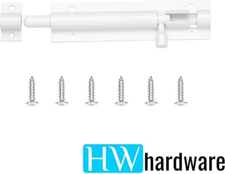 Schuifgrendel - wit - 100mm (normaal)