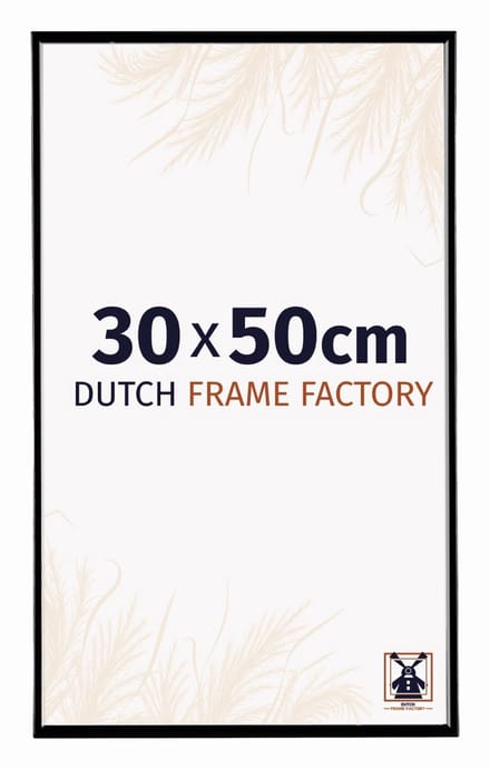 Fotolijst 30x50 cm - Kunststof - Zwart Hoogglans - Easy