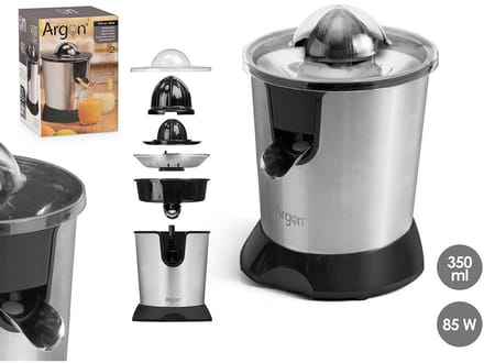 Elektrische juicer Argon JE-638B Zwart Zilverkleurig 85 W 350 ml