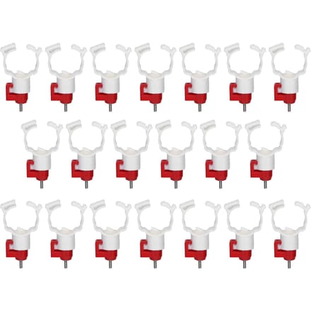 20 stuks kippendrinknippels, multifunctionele kippendrinknippels en voederbakken voor pluimvee, kip, eend, vogel white