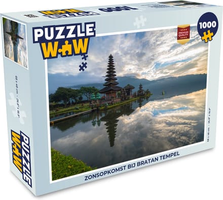 Puzzel Zonsopkomst bij Bratan tempel - Legpuzzel - Puzzel 1000 stukjes volwassenen