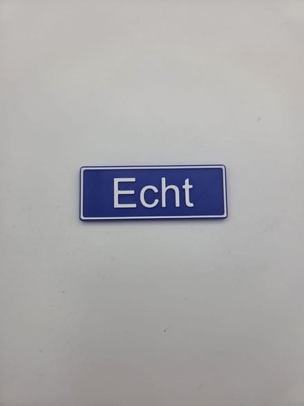 Koelkast Magneet plaatsnaam 8 X 3 CM Echt