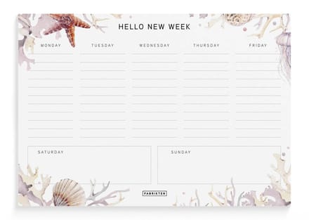Fabrikten Weekplanner Strand - A5 - Compact - Engels