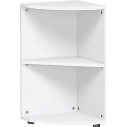 PALENQUE hoek boekenkast, 2 OH, B 400 x D 400 x H 752 mm, wit