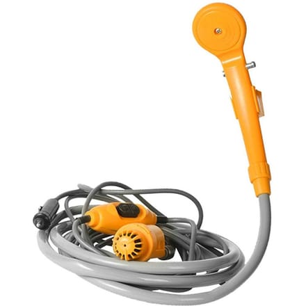 12V Campingdouches met Waterpomp Draagbare Buitendouchekit, 6 Meter Kabel met Sigarettenaansteker geel