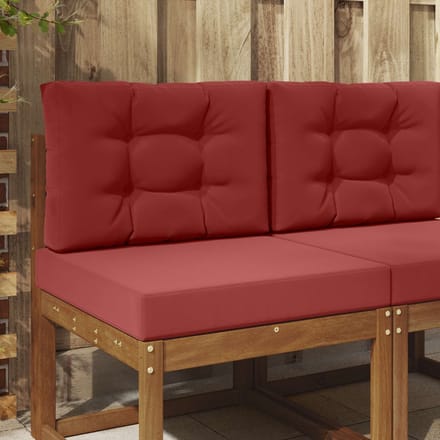 vidaXL - Buitenbankkussen - Polyester - Wijnrood - 60 - x - 60 - cm