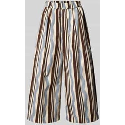 Wide leg stoffen broek met platte plooien, model 'VIRGIN'