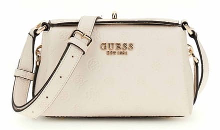 GUESS Schoudertas Phoebe Mini Crossbody Bag Creme White Logo Crème