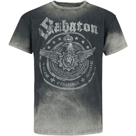 Sabaton T-shirt - Valor Courage Honor - S tot 4XL - charcoal