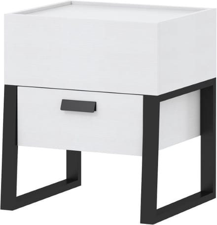 Born Lucky ® Nachtkastje Steel Wit