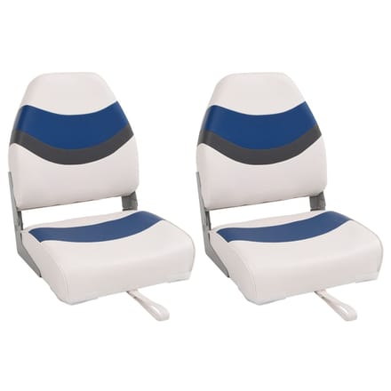 vidaXL - Bootstoelen - 2 - st - inklapbaar - met - hoge - rugleuning - 44x38x55 - cm