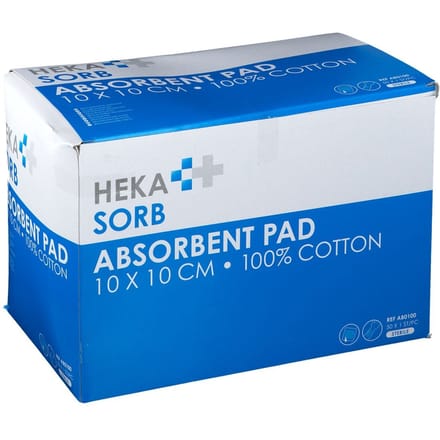 Hekasorb Absorberend Verband Steriel 10x10cm 50 Verband(en)