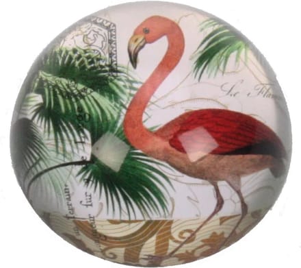 Presse papier Flamingo, Ø8xH3,5cm