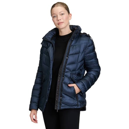 Dik gewatteerd jack van imitatiedons - donkerblauw - Gr. 44 van Goldner Fashion