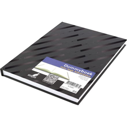 Kangaro dummyboek - A5 - zwart met design - 160 blanco pagina's - hard cover