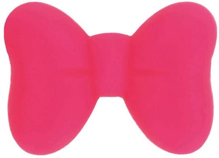 Siliconen Kralen - Roze Strik - 28,5x21mm - 5 Stuks