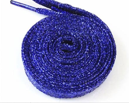 Finnacle - Maak een statement Glitter Veters - Sneaker-Veters - Plat - 110cm - Blauw