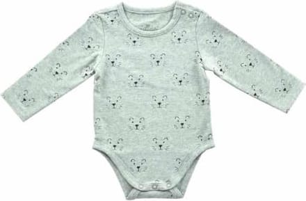 Jollein romper lange mouw Little lion grey