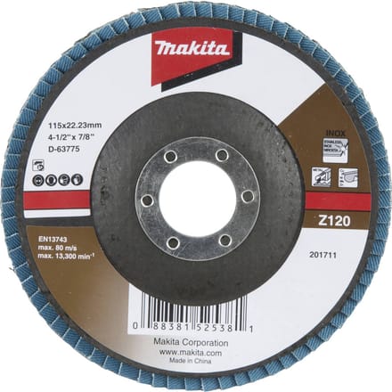 Makita D-63775 Lamellenschuurschijf Diameter 115 mm Korrelgrootte (num): 120 1 stuk(s)