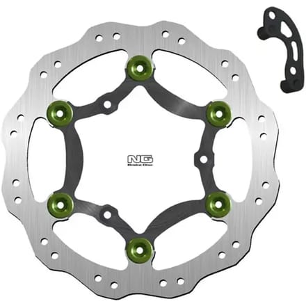 Vlotterende motorremschijfset en steuntje NG Brake Disc Wave 1379XK22