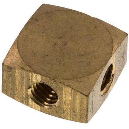 4-weg luchtverdeler M5 messing 16 bar (224.8 psi)