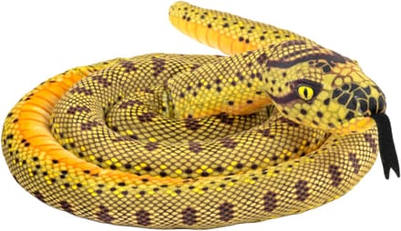 Wild Republic Anaconda knuffel slang - geel - 152 cm - reptielen knuffeldier