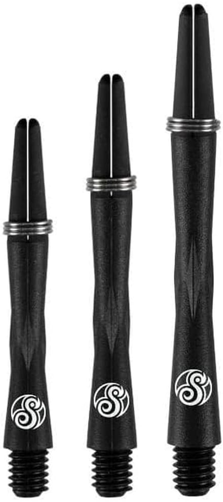 Dartshaften Carbon Kort met Veerringen - 35mm - Universele Pasvorm