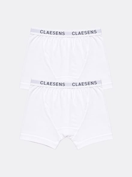Claesen's® - Boxershorts Wit Rib 2-packCL 2033-White-S