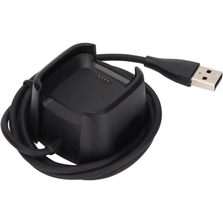 Oplader USB-oplaadkabel Dockstandaard voor Fitbit Versa Smartwatch 1m Kabellengte black