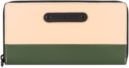 Greenburry Upcycled Tarpaulin Portemonnee 19 cm - Dames - Horizontaal - beige-olive