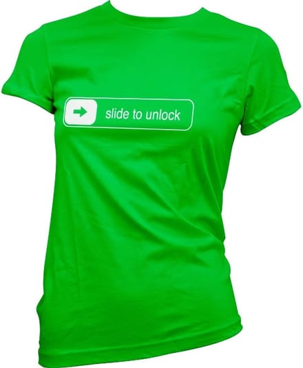 Hybris Slide To Unlock Girly Tee dames-T-shirt groen
