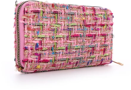 SF - Portemonnee klassiek zomer - Roze gemengd - 20 x 10 x 3 cm