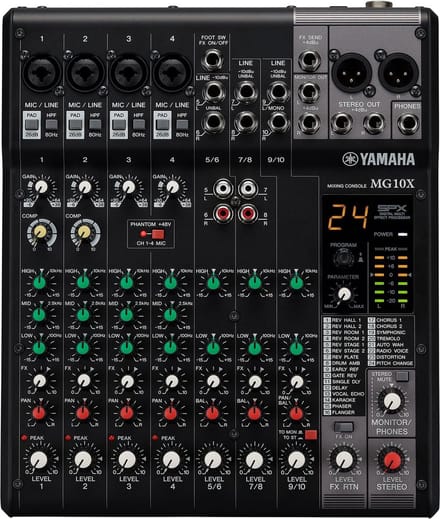 Yamaha MG10X - Mengpaneel, 10-kanaals, met effect processor