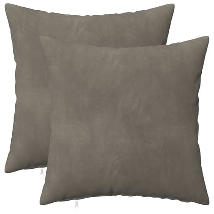 vidaXL - Kussensloop - 2 - pcs - HEERLEN - Lichtgrijs - 30 - x - 30 - cm - Fluweel