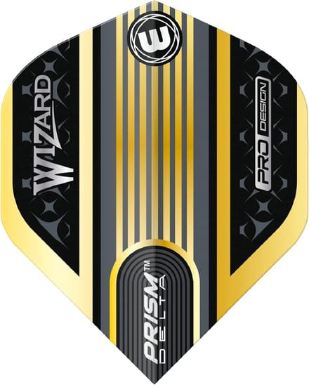 Dart Flights Prism Delta Wizard Goud - 3 Stuks Set