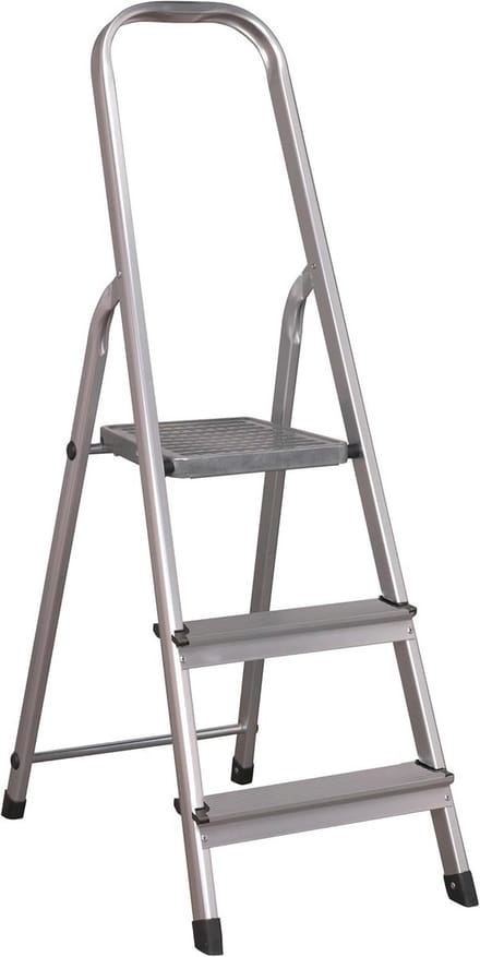 Lichtgewicht Aluminium Steekladder 3 Treden EN 131 - Max. 150 kg