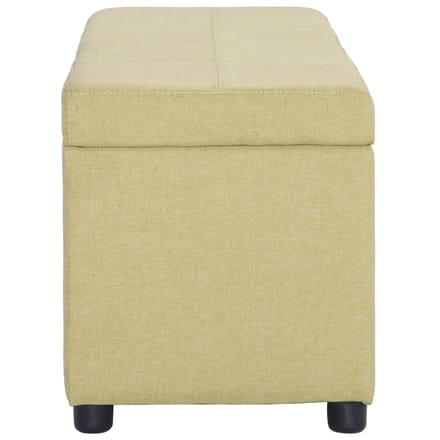 vidaXL - Bankje - met - opbergvak - 116 - cm - polyester - groen