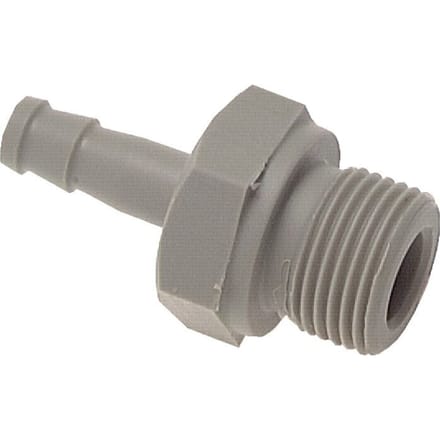 G 1/4'' Buitendraad x 4mm Polypropylene (PP) Slangpilaar 10 Bar [2 Stuks]