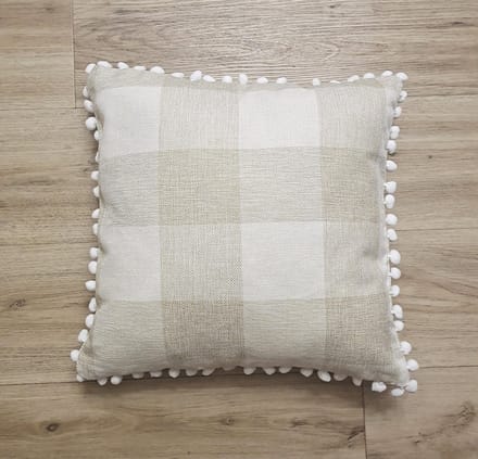 Sierkussen  43x43 cm - Zand/Beige/Wit