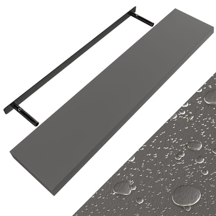 Casaria Wandplank - 110x23x4cm 15kg Belastbaar - Grijs
