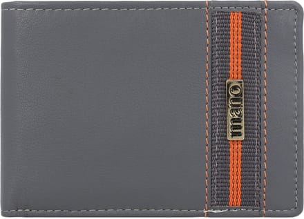 mano Don Leonardo Portemonnee RFID Leer 12 cm - Jongens - Horizontaal - grau