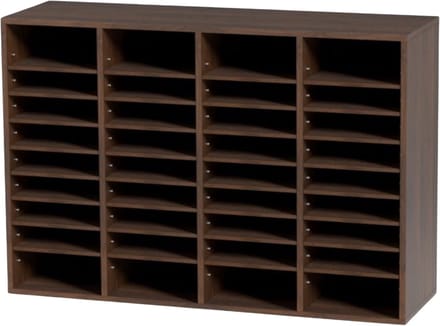 Brievenbak - 36 Vakken - Brievenhouder - Brievenbakjes - MDF Documentenbak - Vintage Bruin Organizer