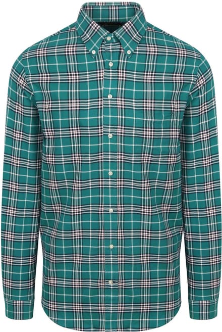 Steppin' Out Flanel Overhemd Ruit Groen - Maat M - Heren