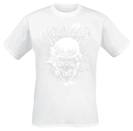 Megadeth T-shirt - Vic & Flames - S tot 5XL - voor Mannen - wit